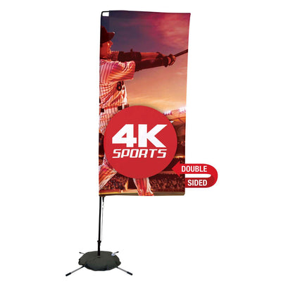 7' Streamline Rectangle Sail Sign Flag Kit (Double-Sided with Scissor Base)
