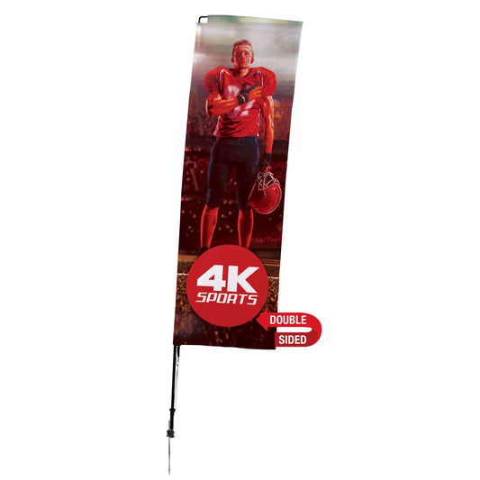 10' Streamline Rectangle Sail Sign Kit (Double-Sided with Ground Spike)