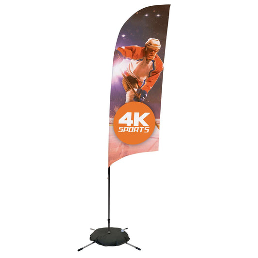 9' Streamline Razor Sail Sign Kit (Single-Sided with Scissor Base)