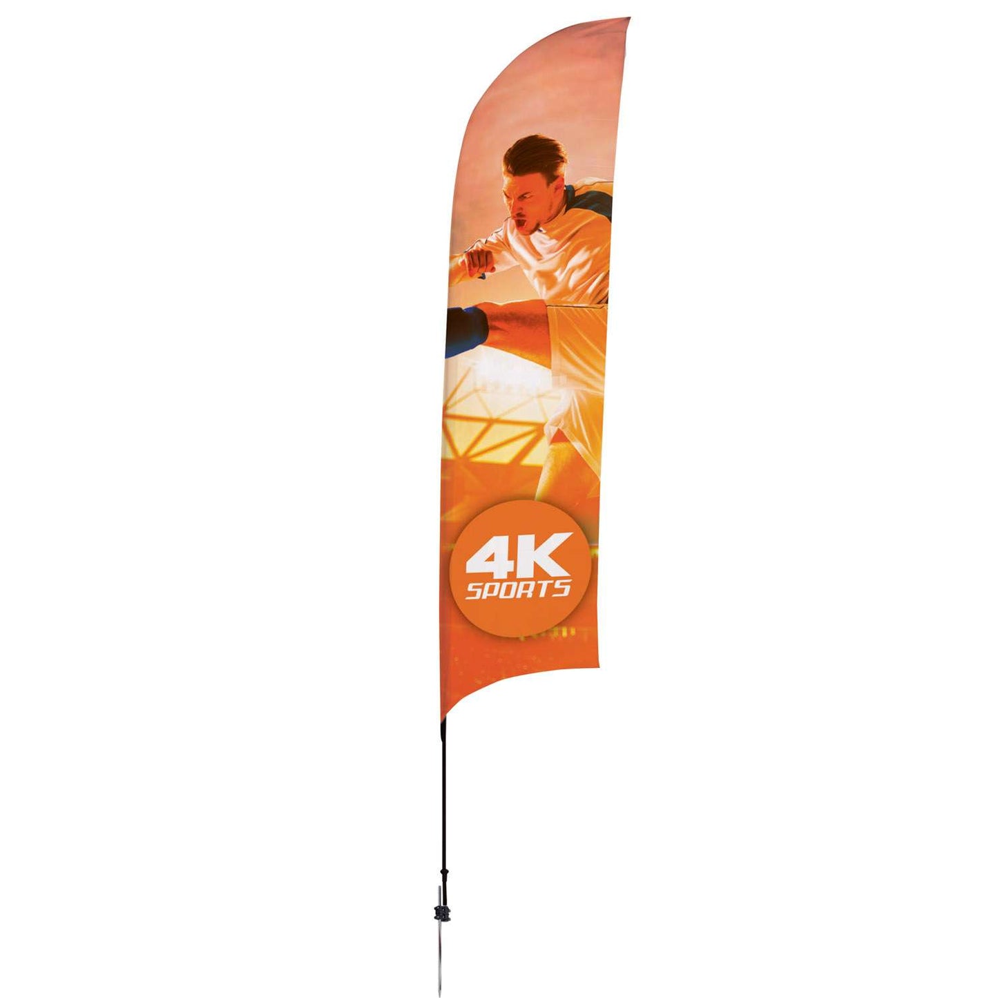 13' Streamline Razor Sail Sign Flag Kit (Single-Sided with Ground Spike)