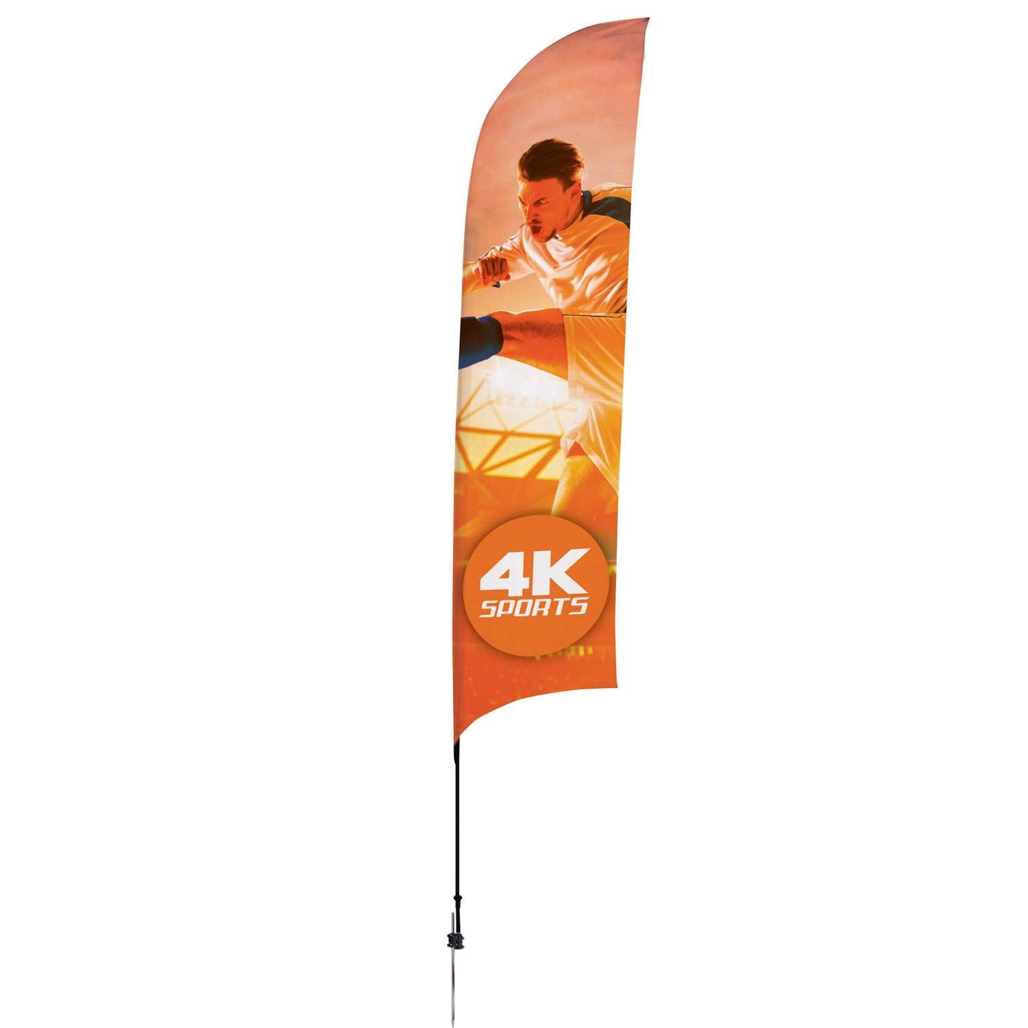 13' Streamline Razor Sail Sign Flag Kit (Single-Sided with Ground Spike)