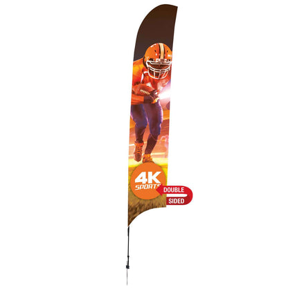 17' Streamline Razor Sail Sign Kit (Double-Sided with Ground Spike & Ground Anchor)