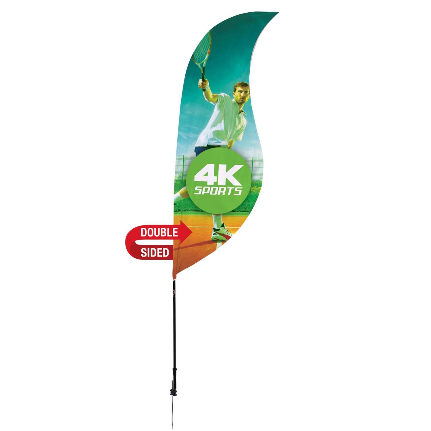 9' Streamline Sabre Sail Sign Kit (Double-Sided with Ground Spike)