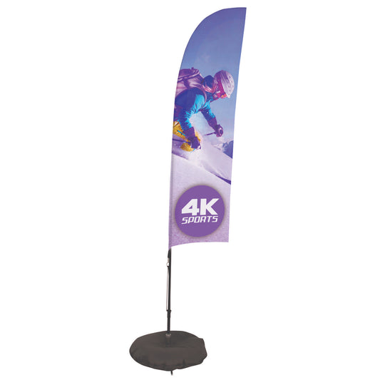 7' Streamline Blade Sail Sign Kit (Single-Sided with Scissor Base)