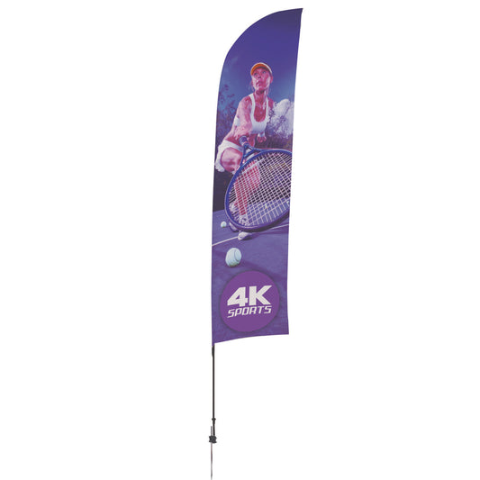 13' Streamline Blade Sail Sign Kit (Single-Sided with Ground Spike)