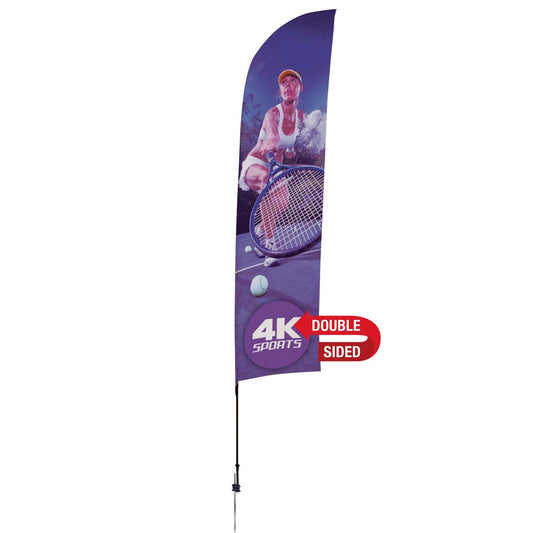 13' Streamline Blade Sail Sign Kit (Double-Sided with Ground Spike)