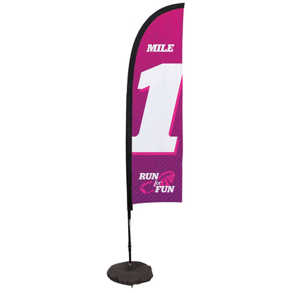 7' Premium Blade Sail Sign Kit (Single-Sided with Scissor Base)
