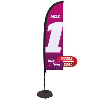 7' Premium Blade Sail Sign Kit (Double-Sided with Scissor Base)