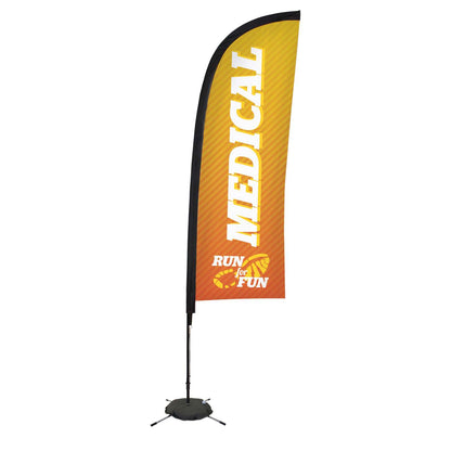 9' Premium Blade Sail Sign Kit (Single-Sided with Scissor Base)