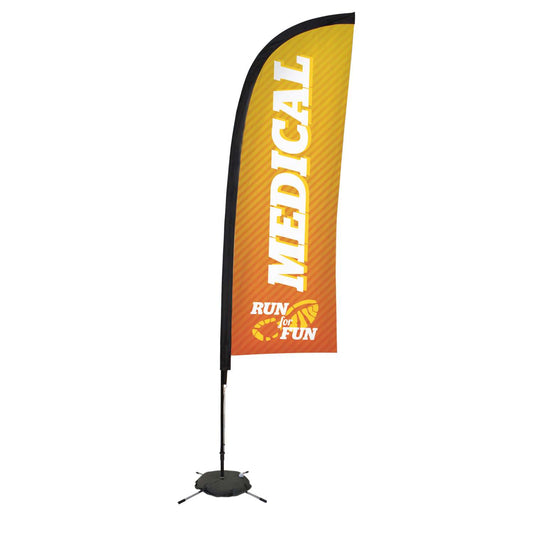 9' Premium Blade Sail Sign Kit (Single-Sided with Scissor Base)