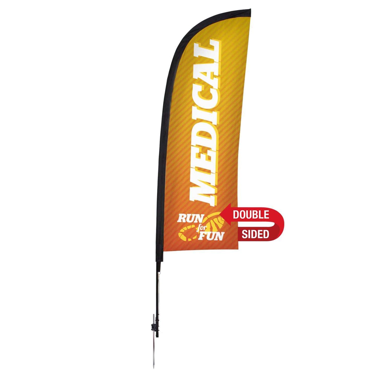 9' Premium Blade Sail Sign Kit (Double-Sided with Ground Spike)