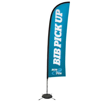 13' Premium Blade Sail Sign Kit (Single-Sided with Scissor Base)