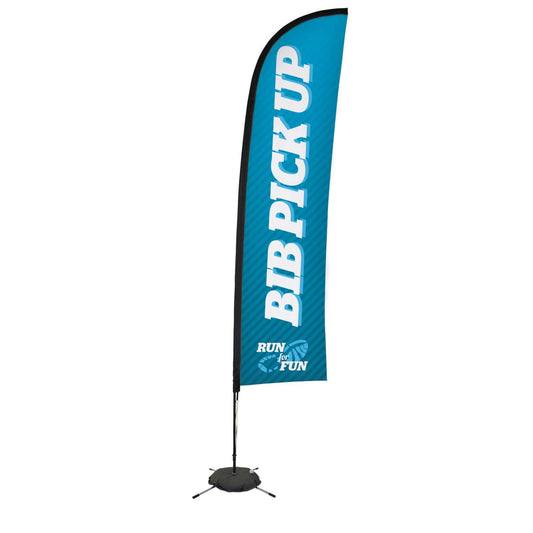 13' Premium Blade Sail Sign Kit (Single-Sided with Scissor Base)