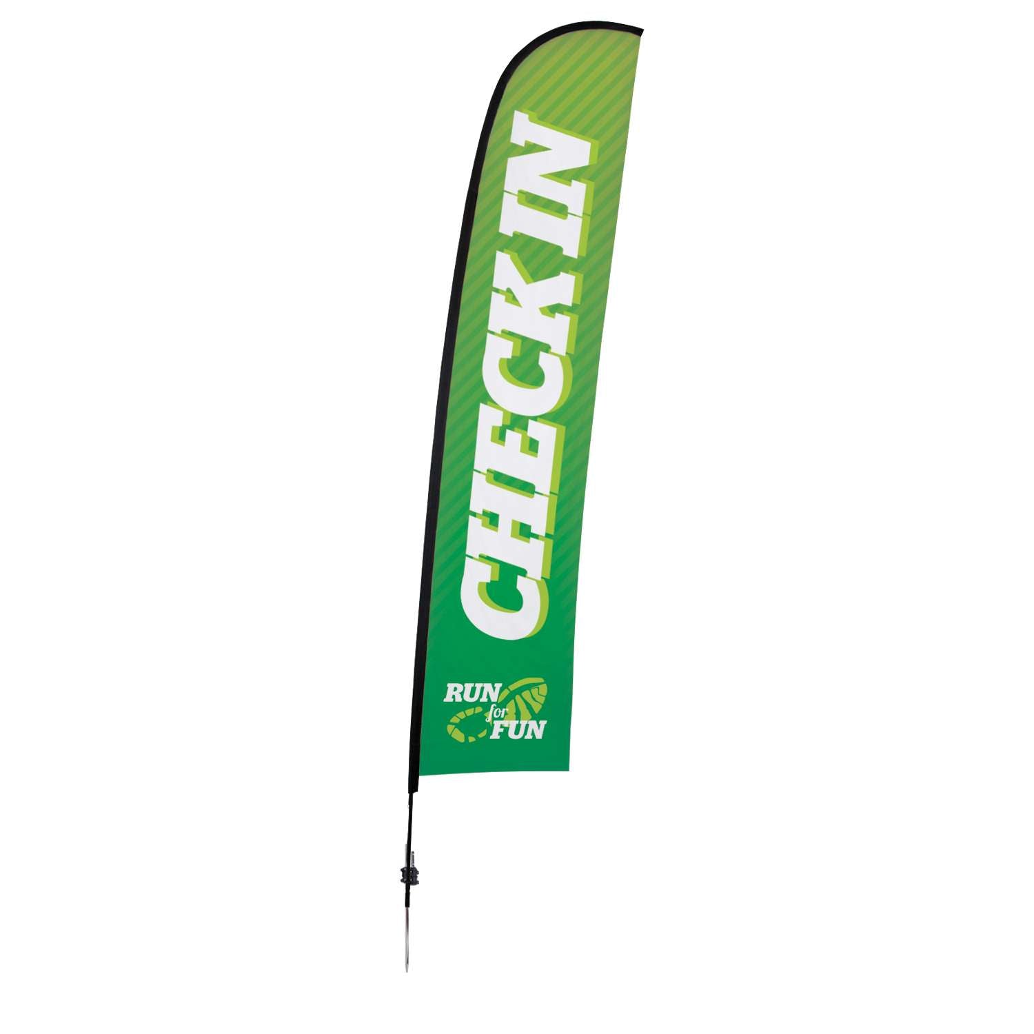 17' Premium Blade Sail Sign Kit (Single-Sided with Ground Spike)