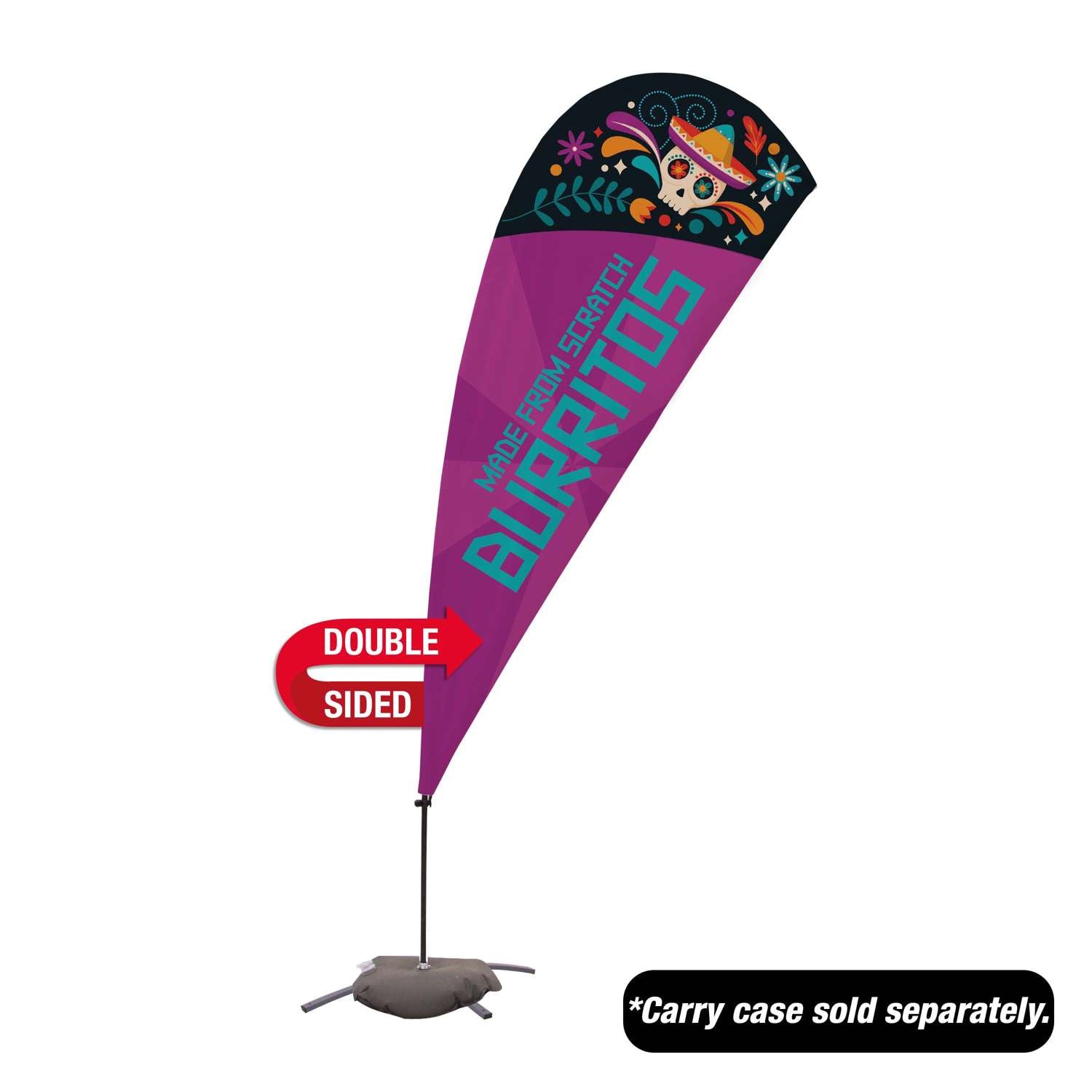 9.5' Value Teardrop Sail Sign Kit (Double-Sided with Cross Base)