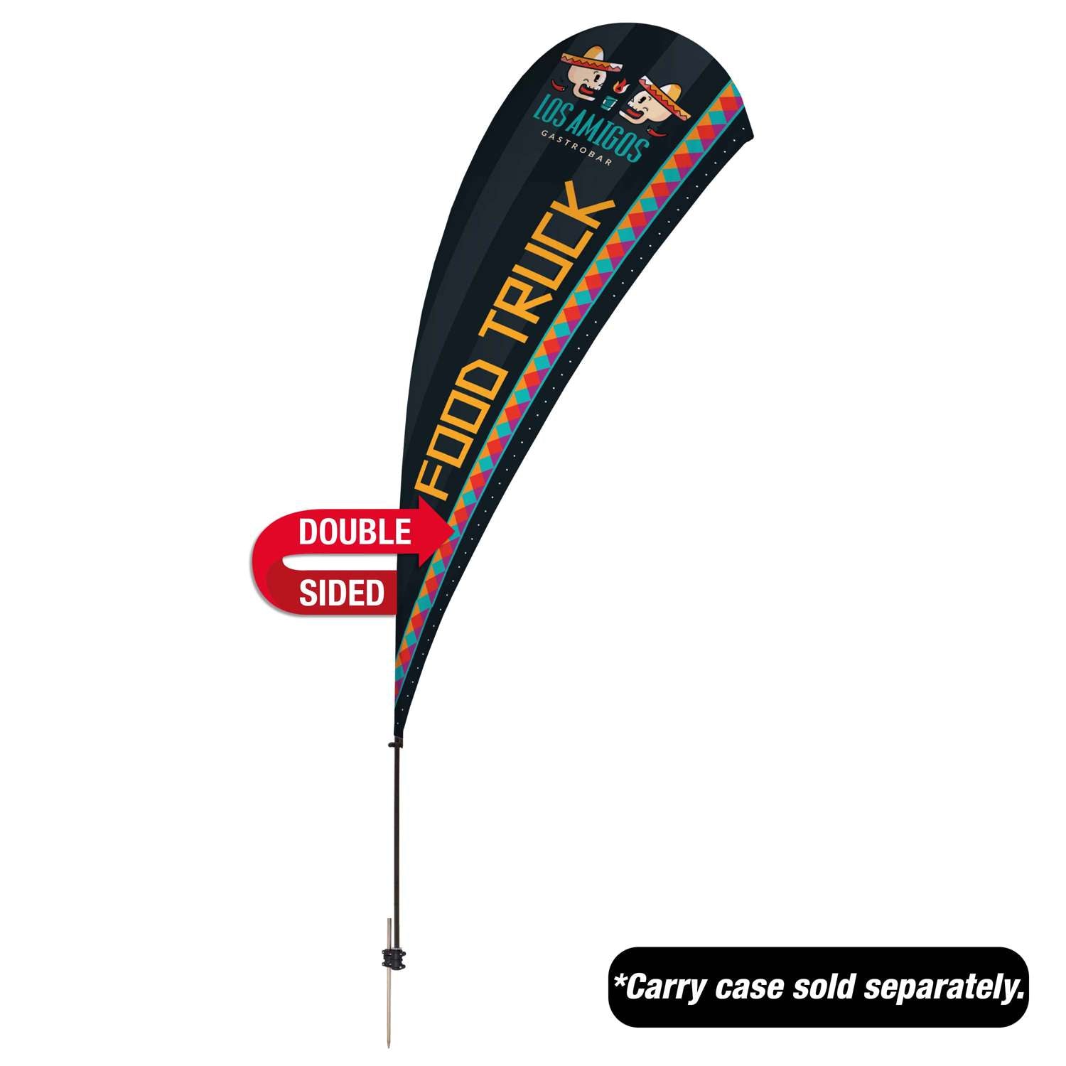 13' Value Teardrop Sail Sign Kit (Double-Sided with Value Spike & Ground Anchor)