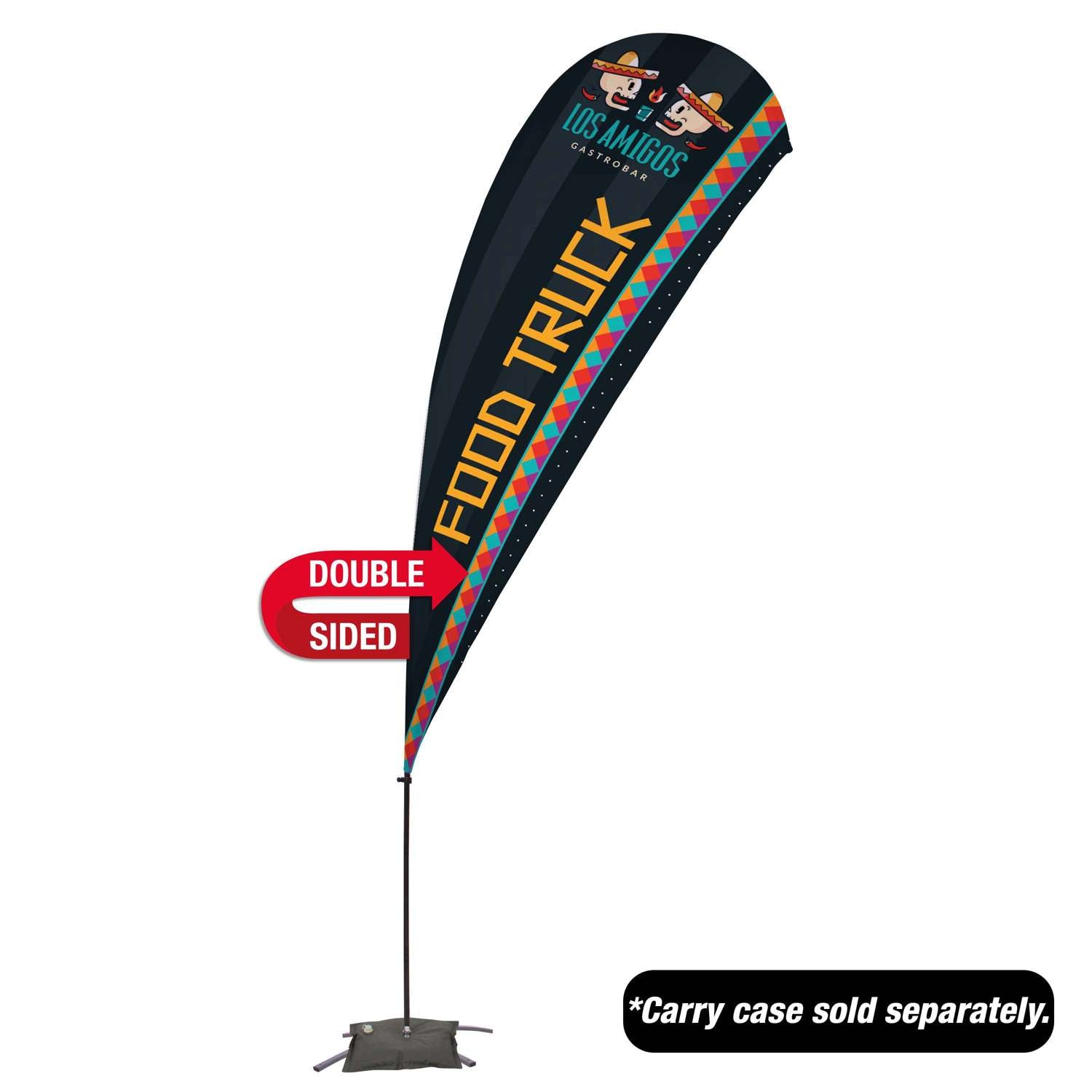 13' Value Teardrop Sail Sign Kit (Double-Sided with Cross Base)