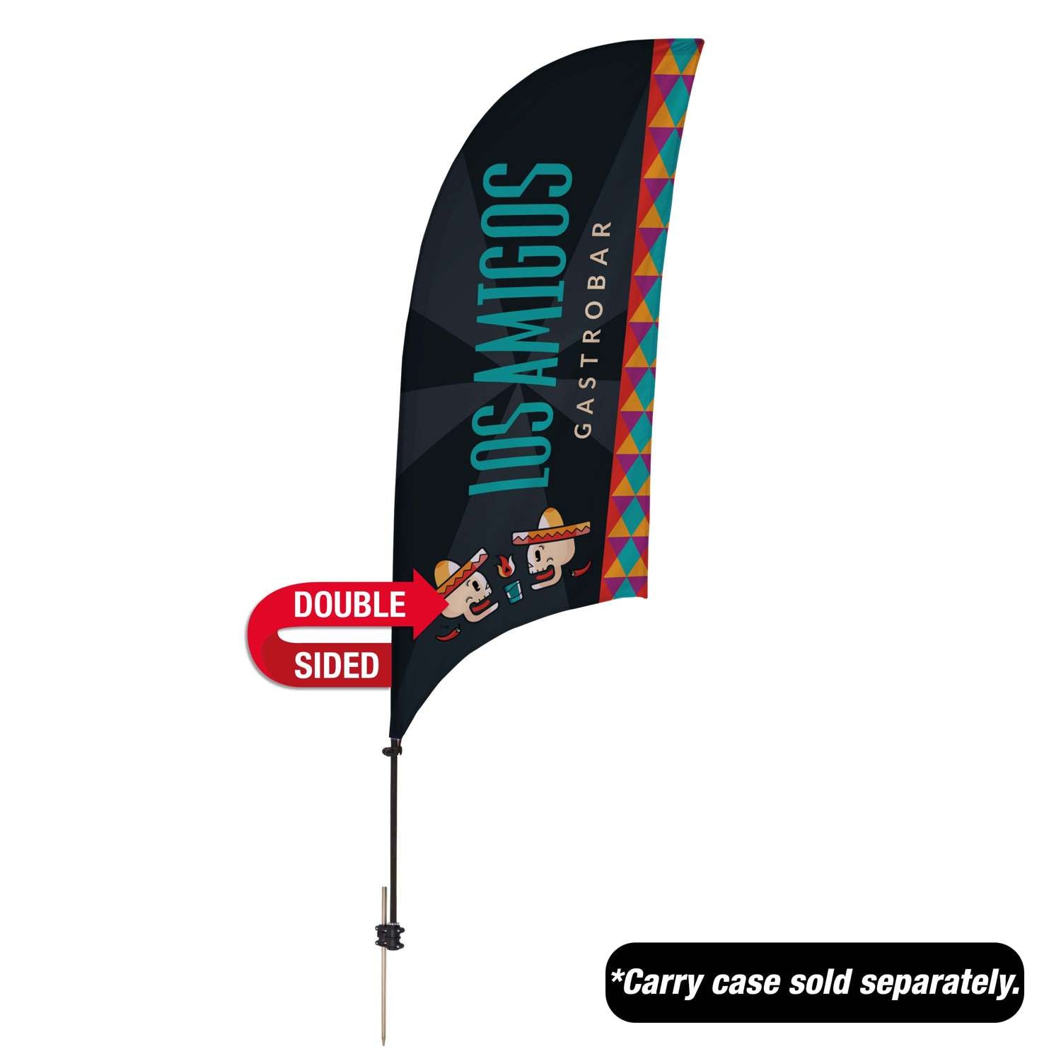 7.5' Value Razor Sail Sign Kit (Double-Sided with Value Spike)