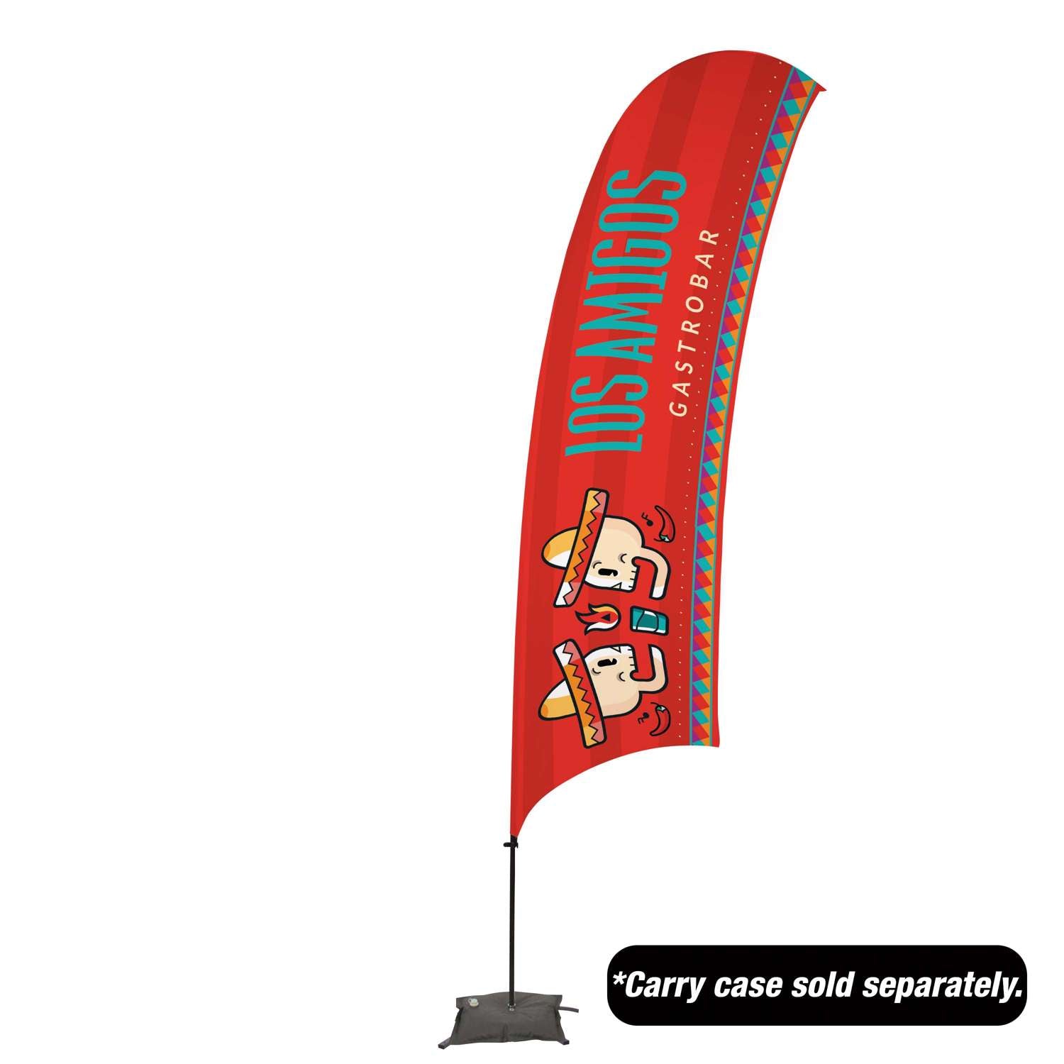 15' Value Razor Sail Sign Kit (Single-Sided with Cross Base)