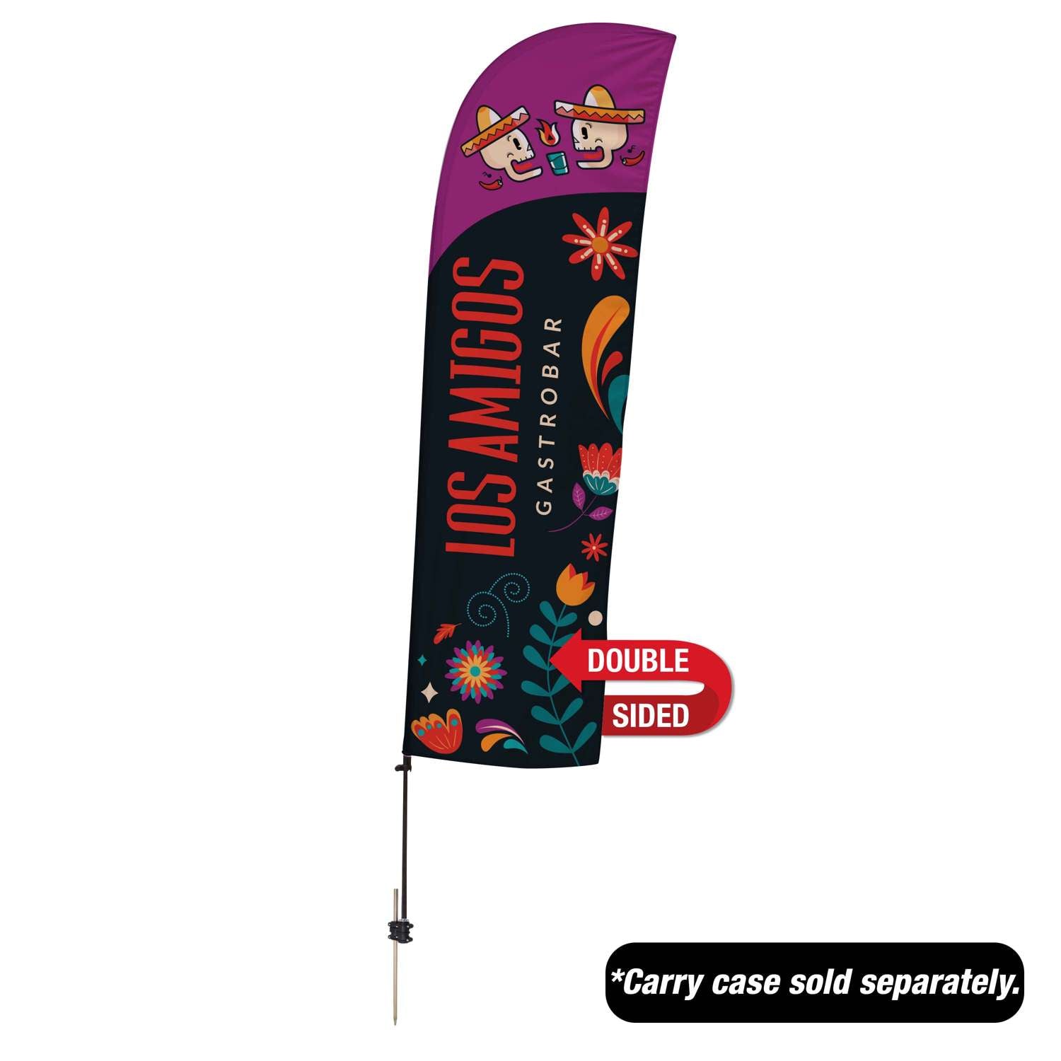 10.5' Value Blade Sail Sign Kit (Double-Sided with Spike Base)