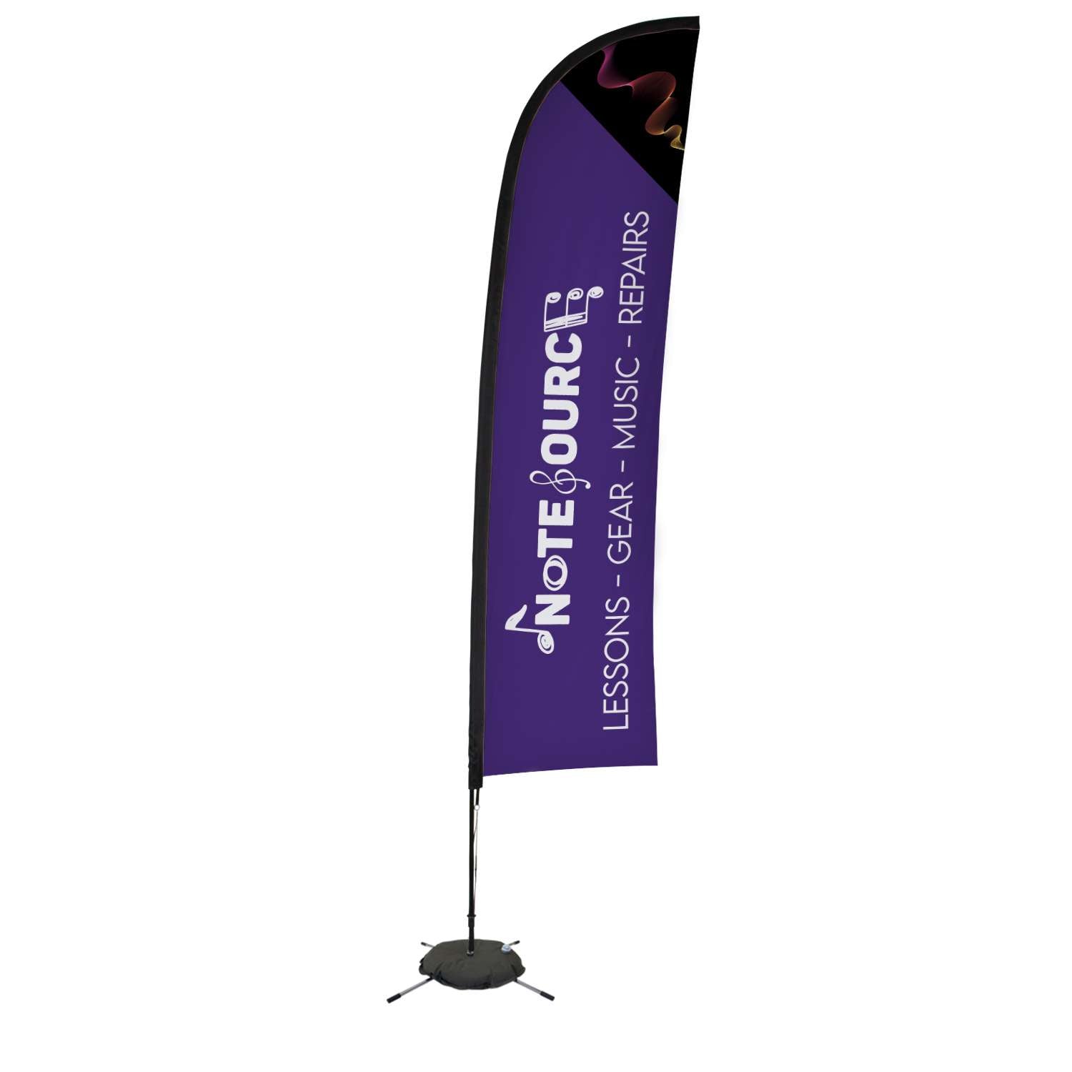 13' Elite Blade Nylon Sail Sign Kit (Single-Sided with Scissor Base)