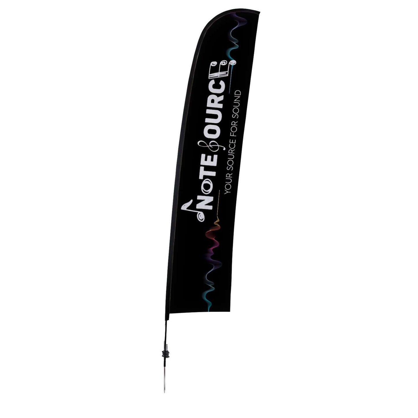 17' Elite Blade Nylon Sail Sign Kit (Single-Sided with Ground Spike)