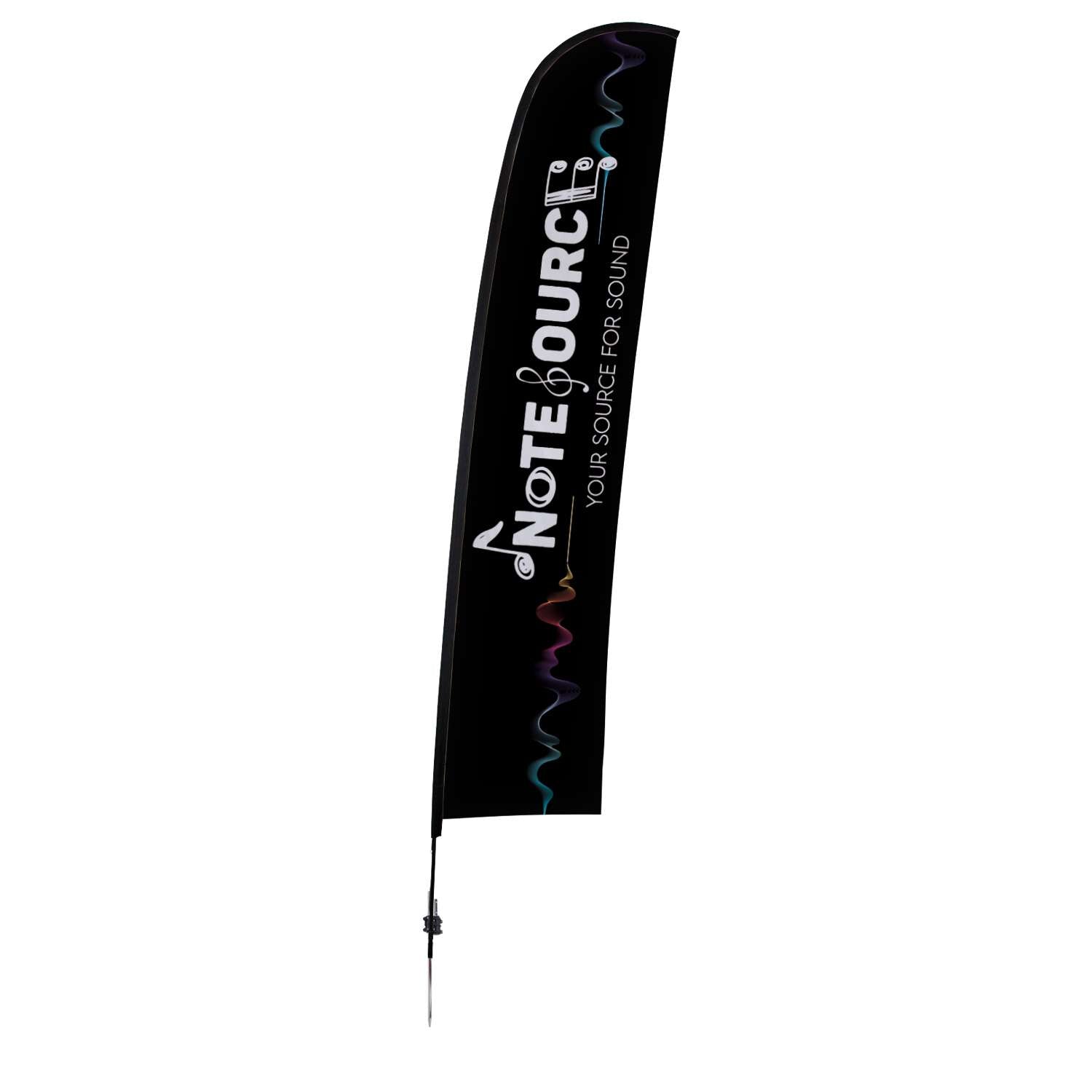 17' Elite Blade Nylon Sail Sign Kit (Single-Sided with Ground Spike)