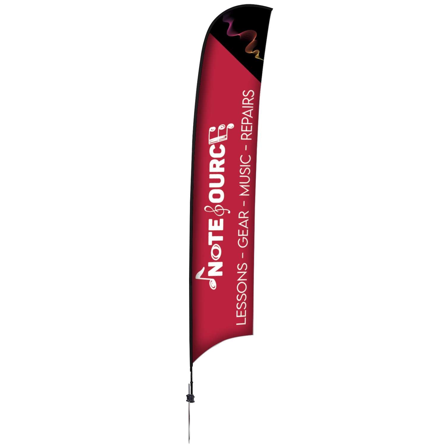 17' Elite Razor Nylon Sail Sign Kit (Single-Sided with Ground Spike)