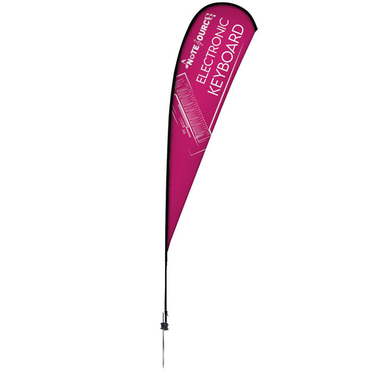 15' Elite Teardrop Nylon Sail Sign Kit (Single-Sided with Ground Spike)