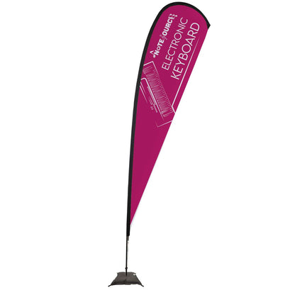 15' Elite Teardrop Nylon Sail Sign Kit (Single-Sided with Scissor Base)