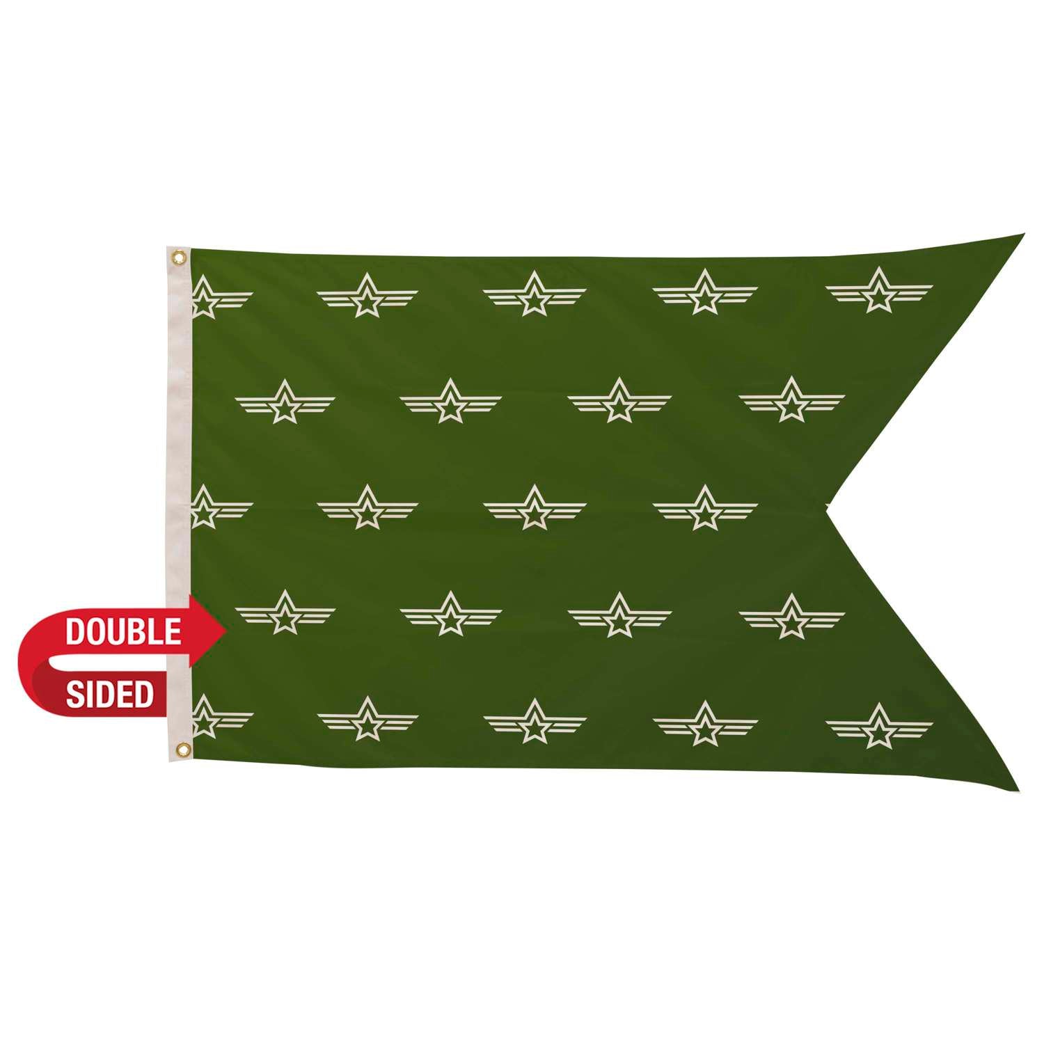 2.5' x 4' Polyester Guidon Flag Double-Sided