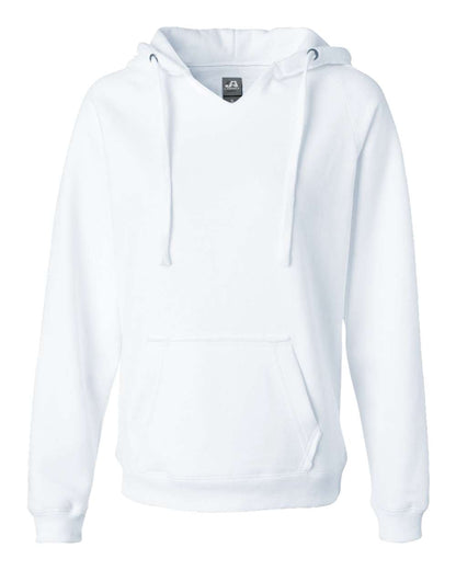 Women's Sueded V-Neck Hooded Sweatshirt - 8836
