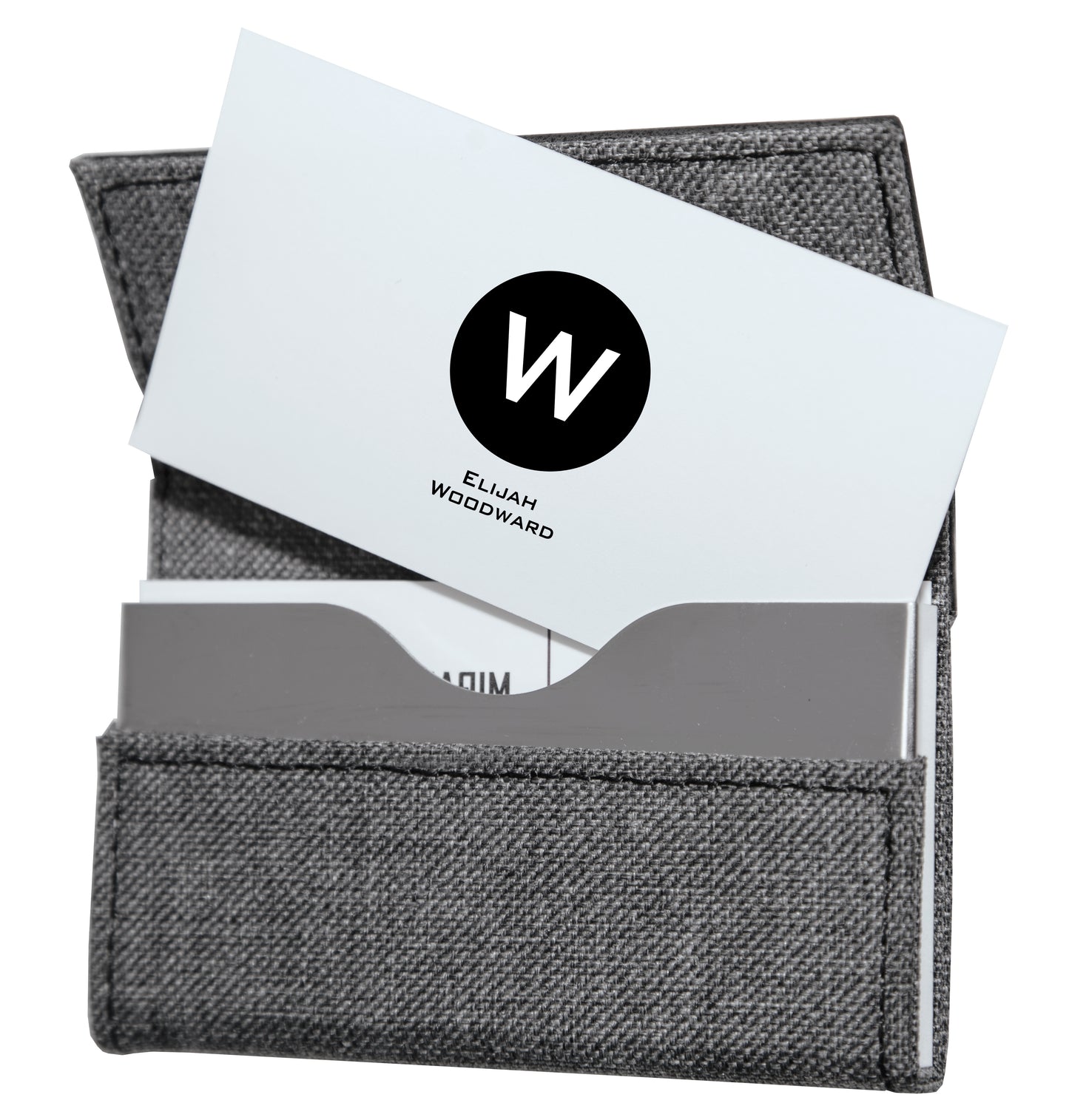 Gray and Black Business Card Case