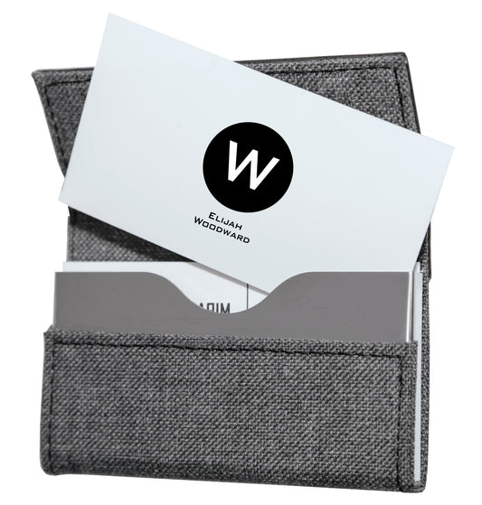 Gray and Black Business Card Case
