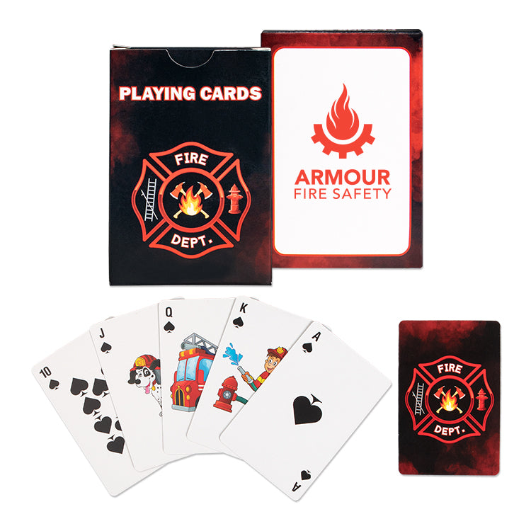 Multicolor Fire Safety Playing Cards