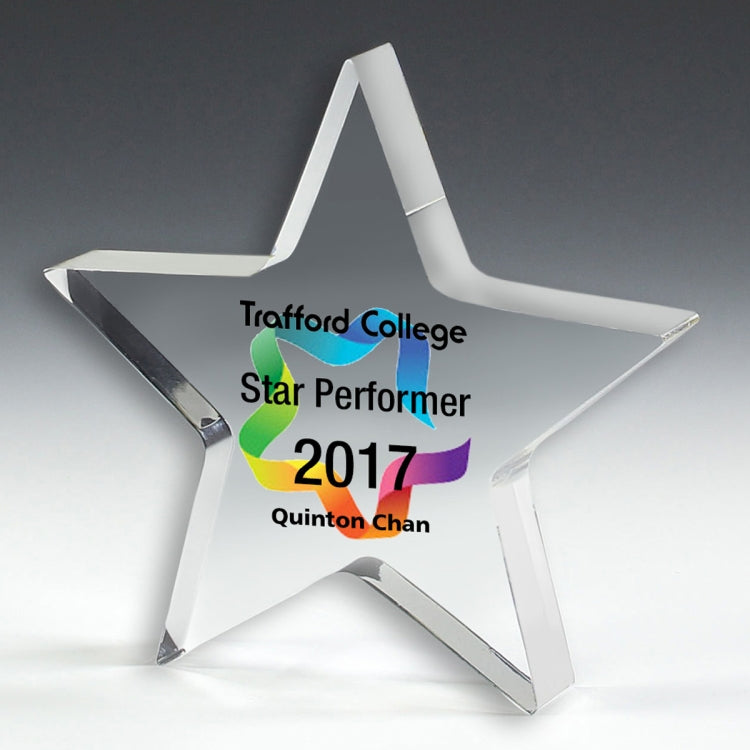 PhotoImage® Star Paperweight - 5” x 5” x 1/2”