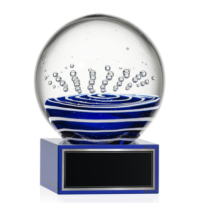 Tranquility Award on Hancock Base - Blue