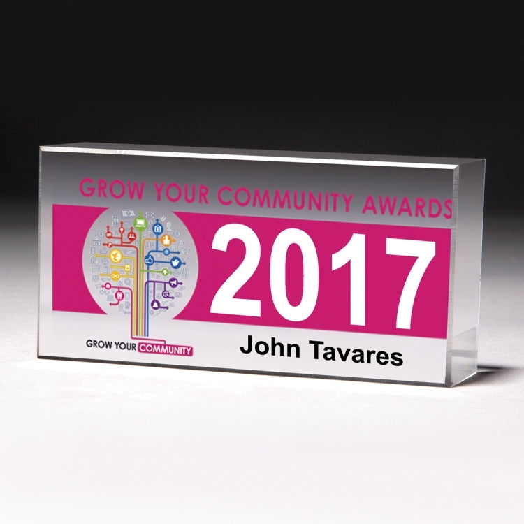 Laser Engraved The Cube Award(2 1/2"x 5"x 1")