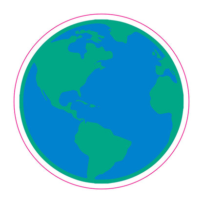 Globe Stock Shape Stickers