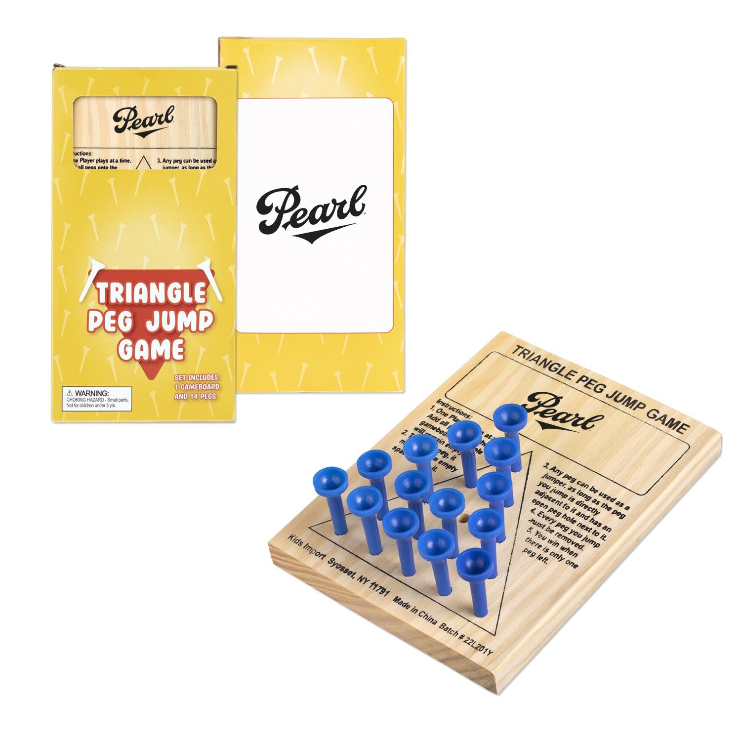 Wood Wooden Triangle Jump Peg Game