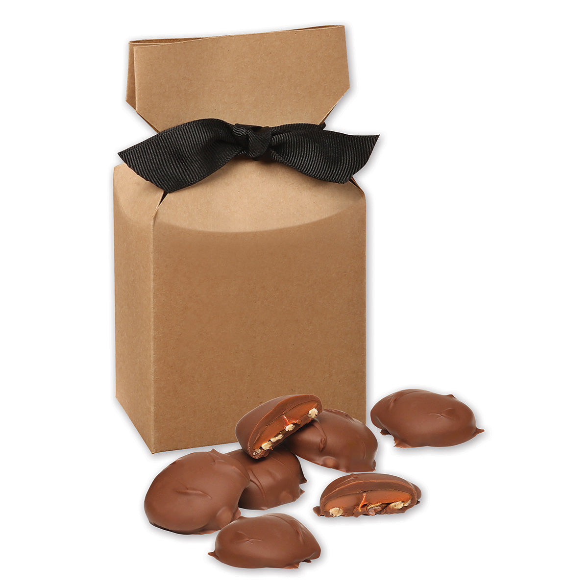 Caramel Pecan Clusters in Kraft Premium Delights Gift Box