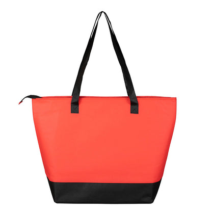 22”W x 16”H x 7 ½”Gusset - "FROST LINE" Super-Sized Insulated Zipper Cooler Tote