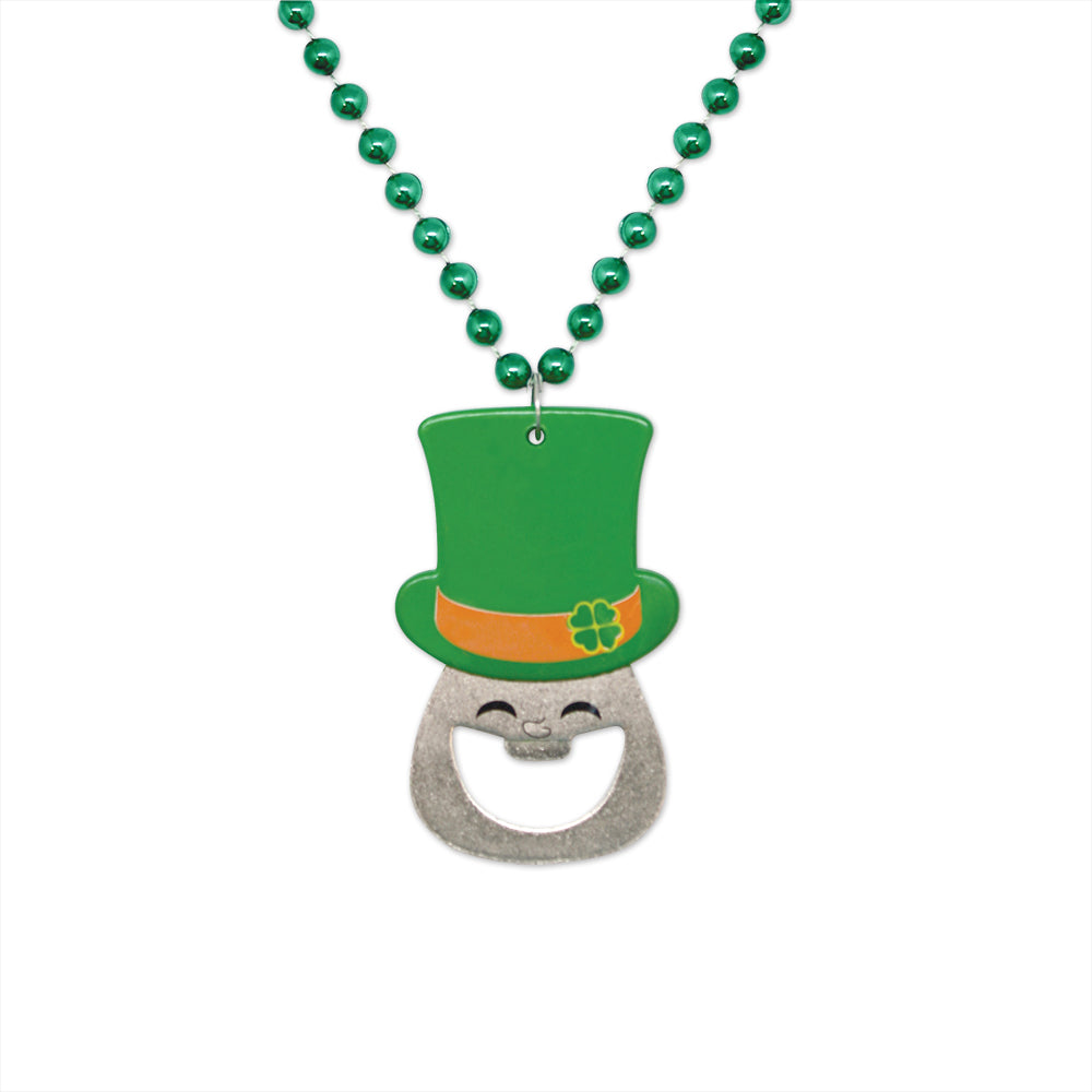 Leprechaun Bottle Opener Medallion Beads