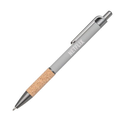 Otto Aluminum Pen w/Cork Grip & Blue Refill