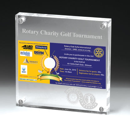 Clear Acrylic Entrapment Frame - 6-3/4" x 6-3/4"