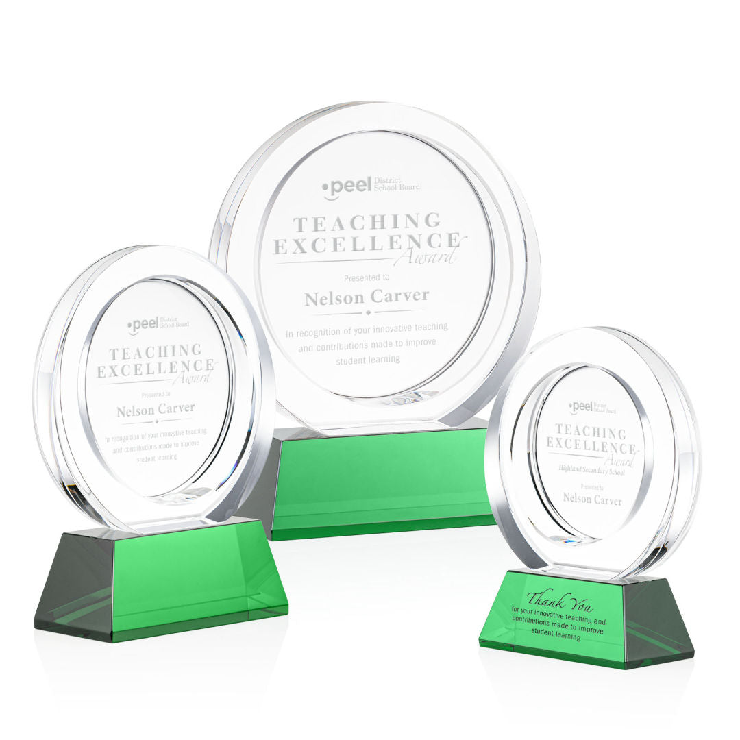 Templeton Award on Base - Green