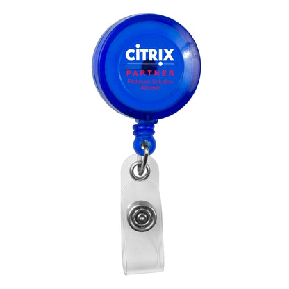 "Bellefontaine VL" 30” Cord Round Retractable Badge Reel and Badge Holder with Rotating Alligator Cl