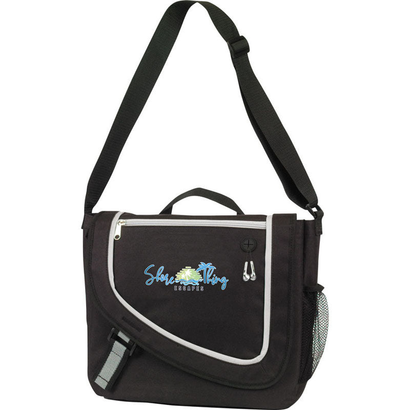 Black Saturn Messenger Bag