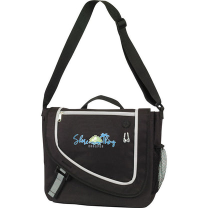 Black Saturn Messenger Bag