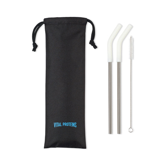 Aviana™ Poppy 2-Pack Stainless Straw Set